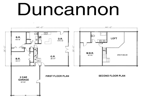Duncannon Log Home floorplan