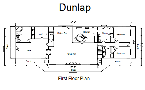 Dunlap Log Home 1st Floor Floorplan