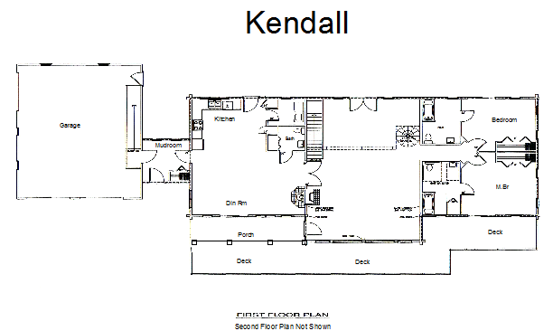 Kendall log home floor plan