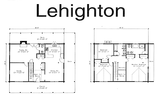 Lehighton Log Home floor plan