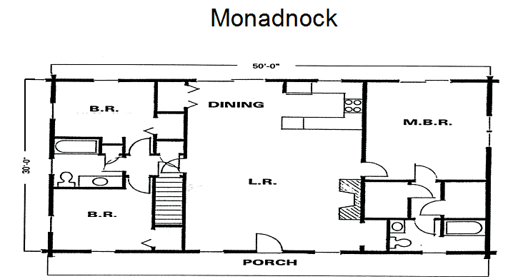 Monadnock Log Home floor plan