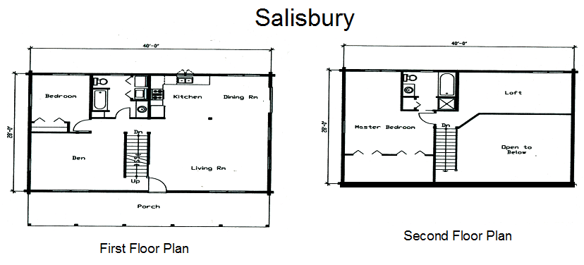 Salisbury Log Home floor plan