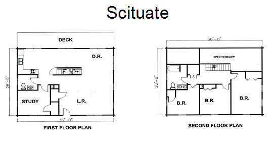 Scituate Log Home floor plan