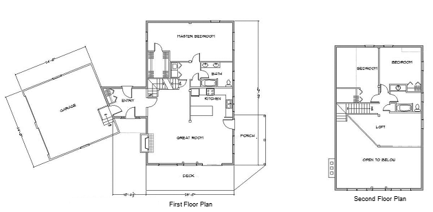 Unity Log Home floor plan