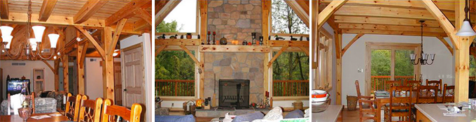 Mechanicsburg Timber Frame Post & Beam Home interior