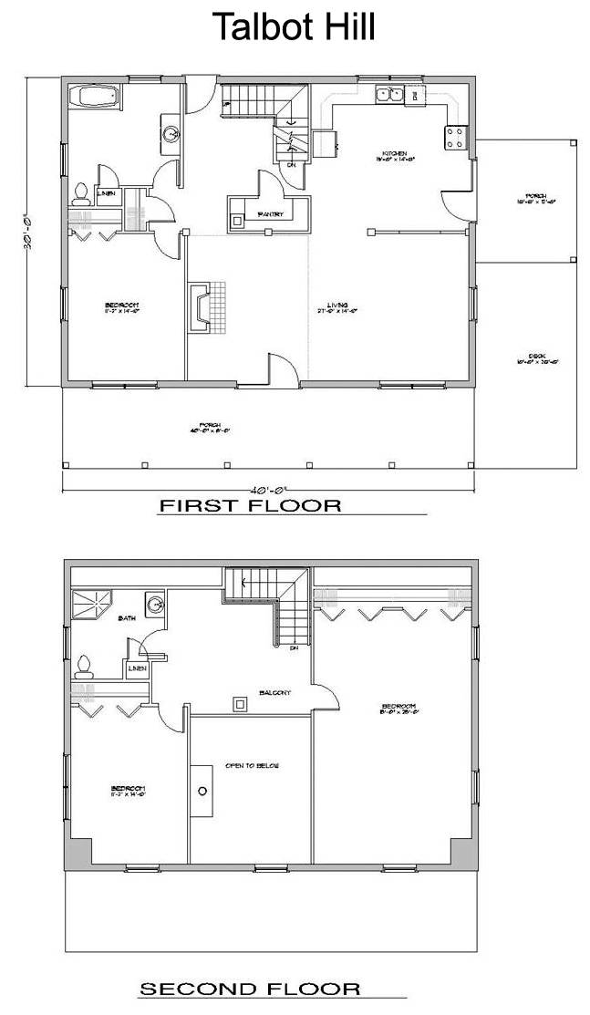 Talbot Hill Timber Frame Post & Beam Home floorplan