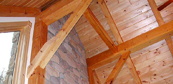 Timberframe Cathedral Ceiling Crockett