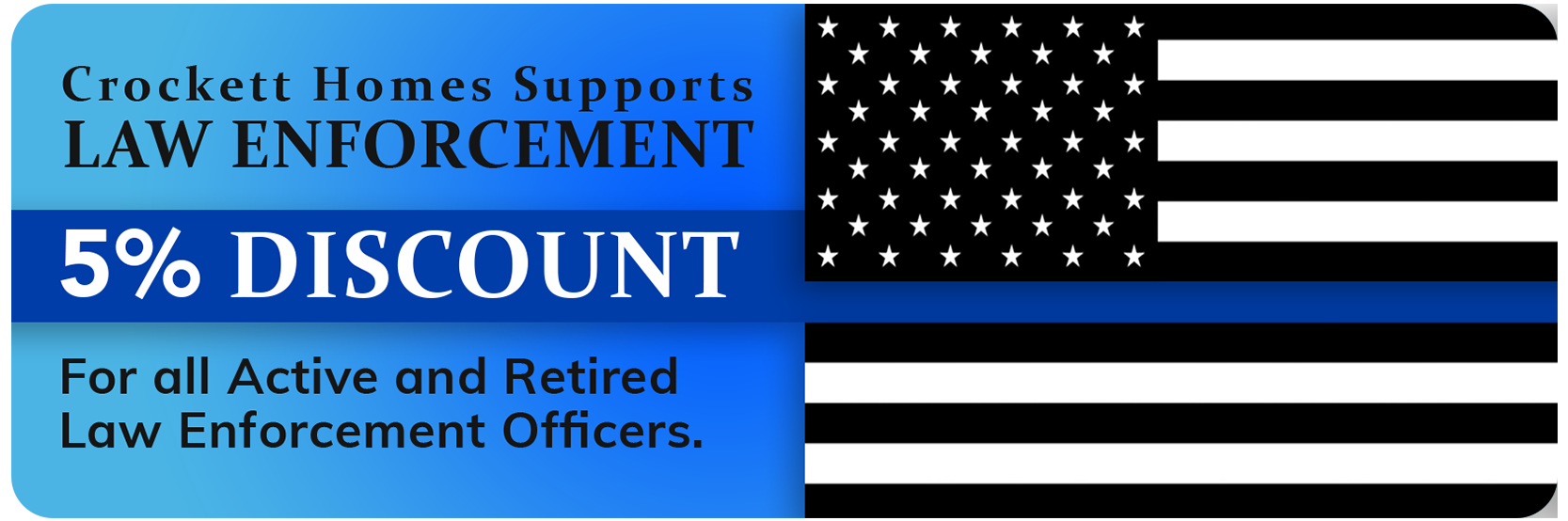 Crockett Law Enforcement Discount Website Ad